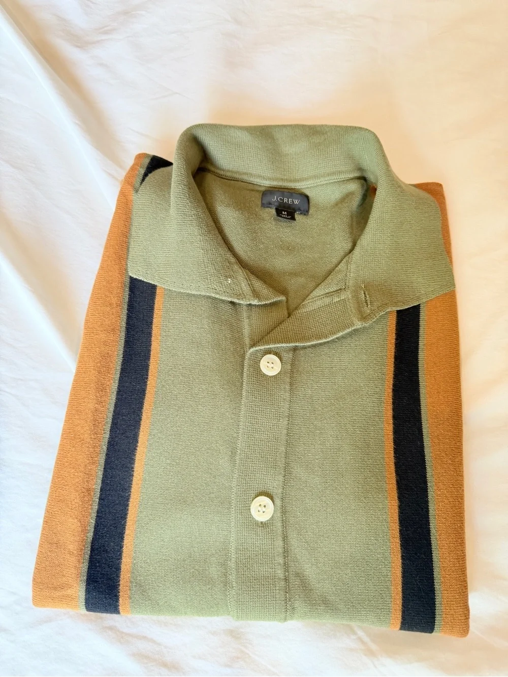 J. Crew Olive Knit Short Sleeve Polo